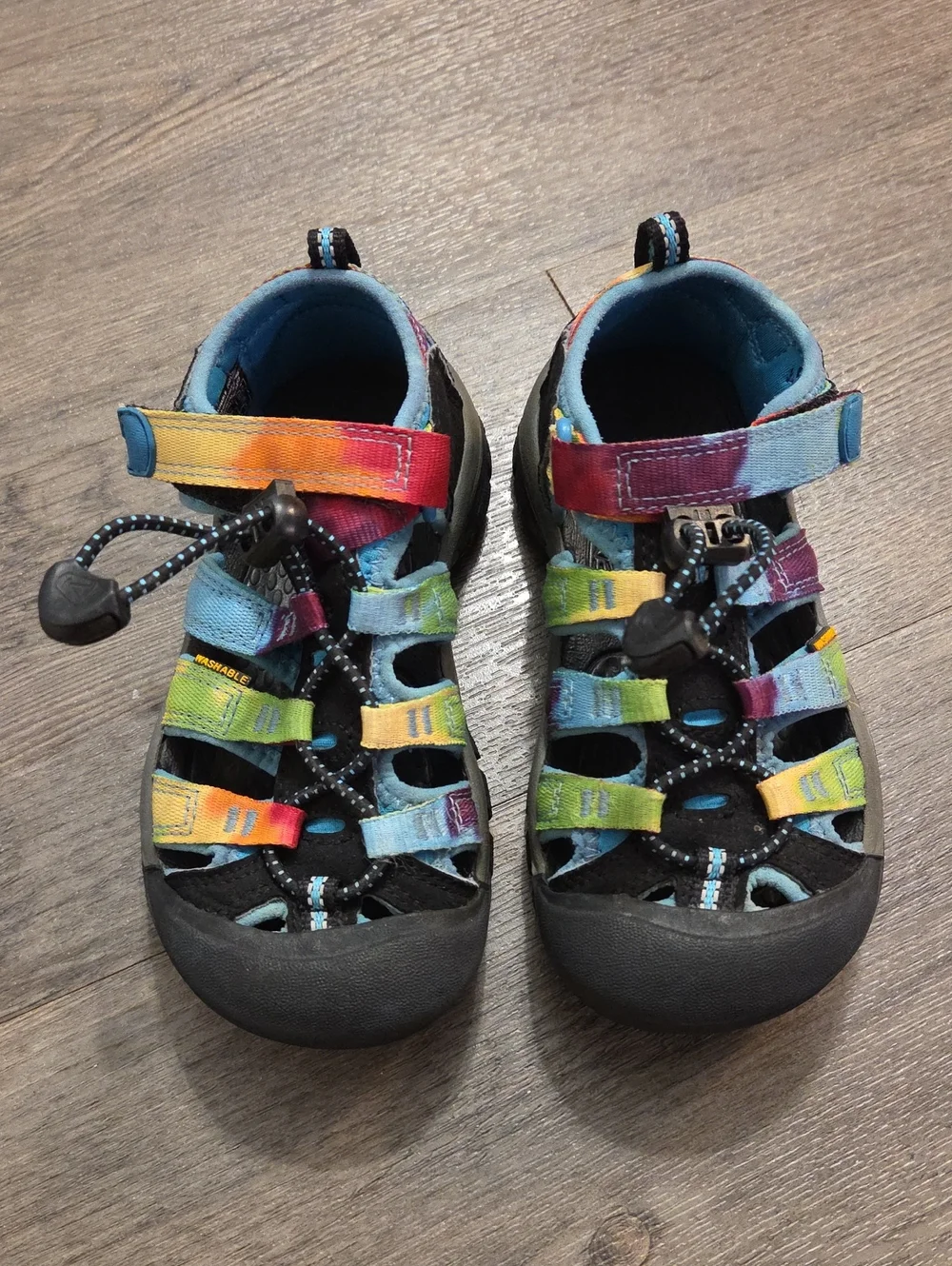 Keen • Kids Rainbow Strappy Sandals - Blue, Yellow, Orange, Green, Purple